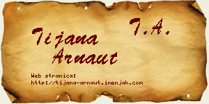 Tijana Arnaut vizit kartica